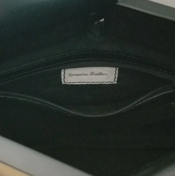 Leather Woven Clutch, Dust Bag & Mirror Set De Vecchi - Picture 6 of 8